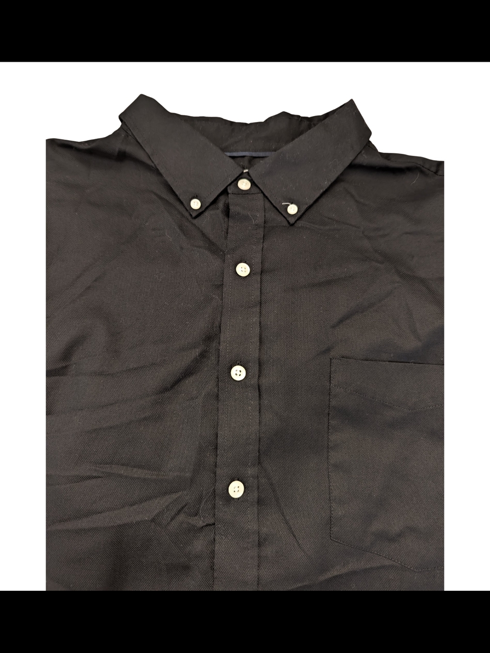 EUC Croft & Barrow Mens XXL Black Long Sleeve Button Down Shirt Easy Care